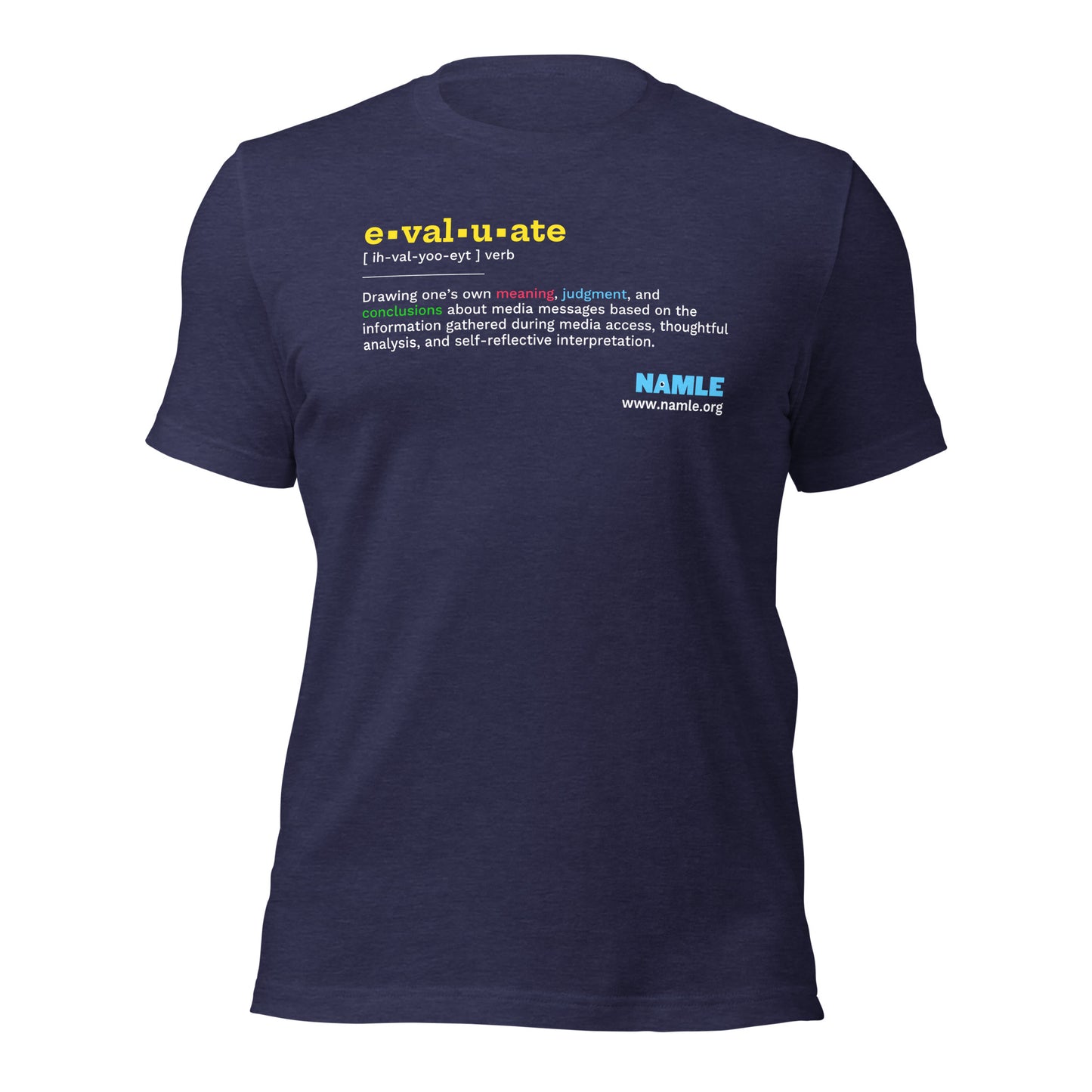 "Evaluate" De•Fined T-Shirt (dark)